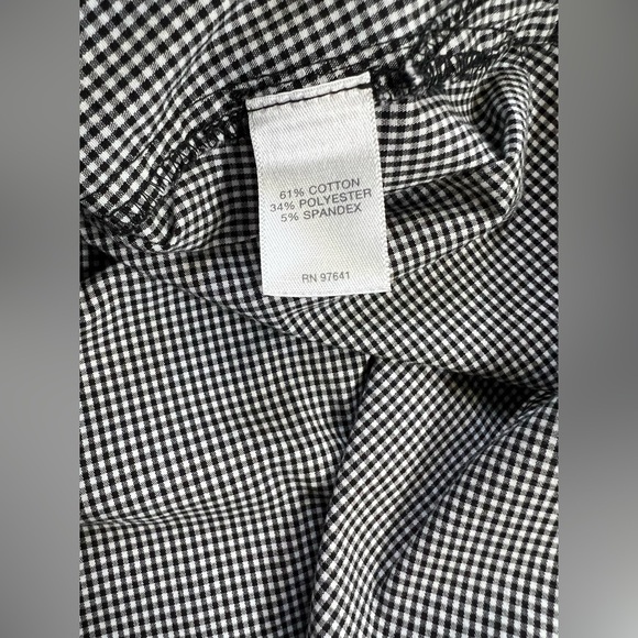 J. JILL Black and white gingham long sleeve tunic top size M. - Picture 10 of 13